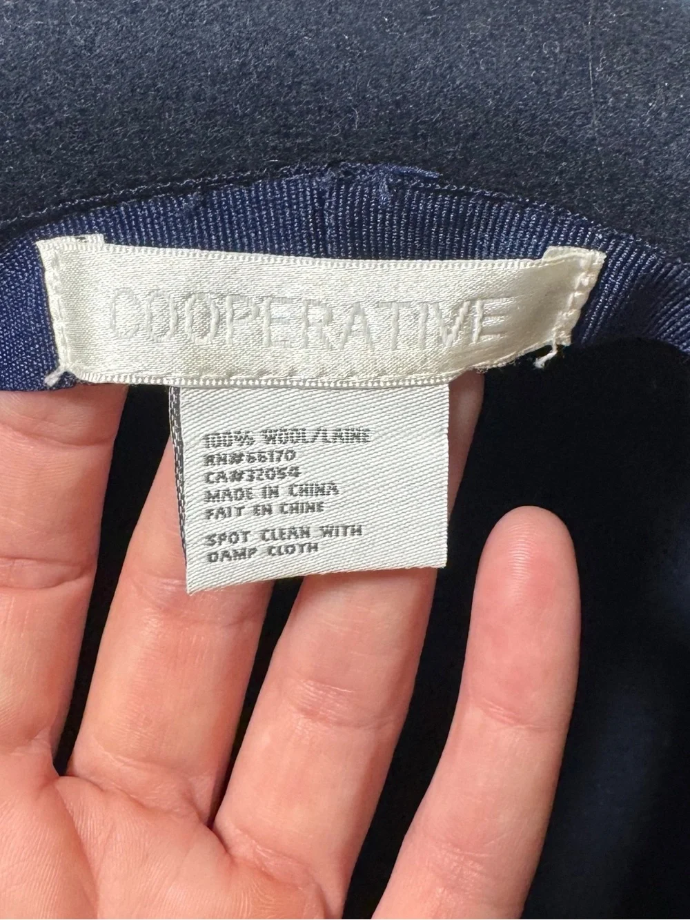 Urban Outfitters Cooperative Navy Blue Wool Hat